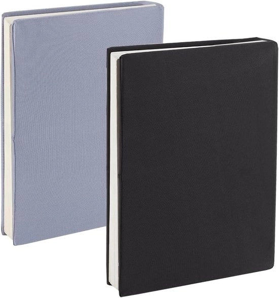 Copertina per libro rigida proteggibile in nylon grande, elastico, grande, wascolle, riutilizzabile, colore grigio scuro violaceo.
