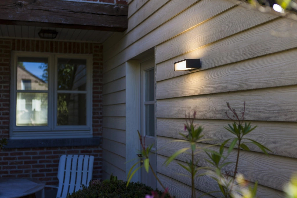 Applique solare esterna LED PIR IP54 grigio scuro TELIS