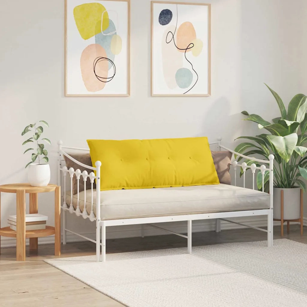 Cuscino per Schiena Giallo Chiaro 120 x 19 x 50 cm Tessuto 42014796