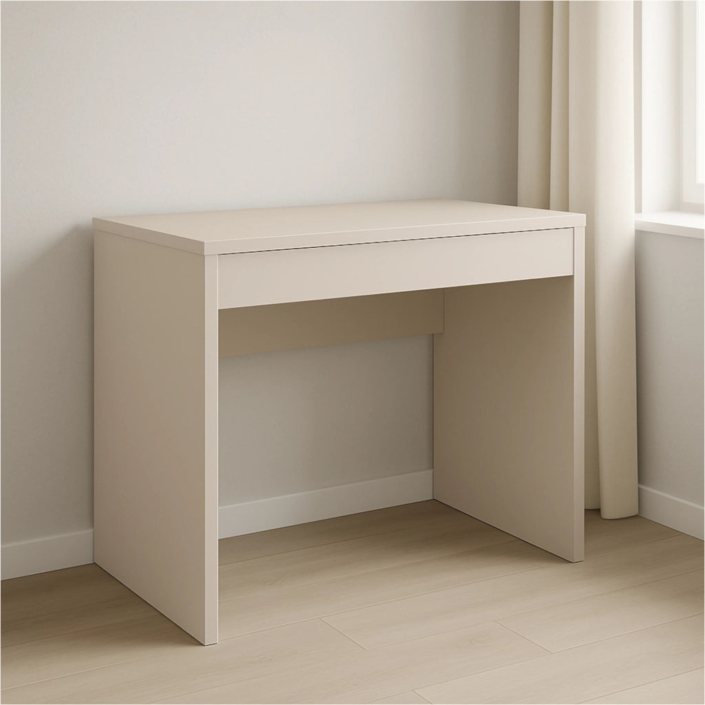 Scrivania FORDE - Capiente - Con Cassetto - Cachemire - Larghezza 75 cm, Altezza 75 cm, Profondit? 50 cm