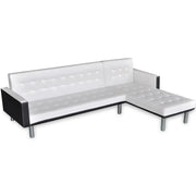 Divano letto angolare in similpelle bianca 02_0019590