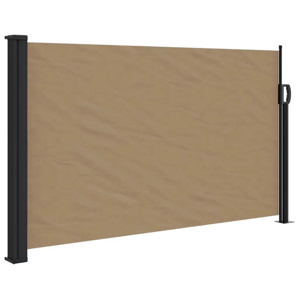 Tenda da Sole Laterale Retrattile-Tenda parasole per giardino Tortora 120x500 cm