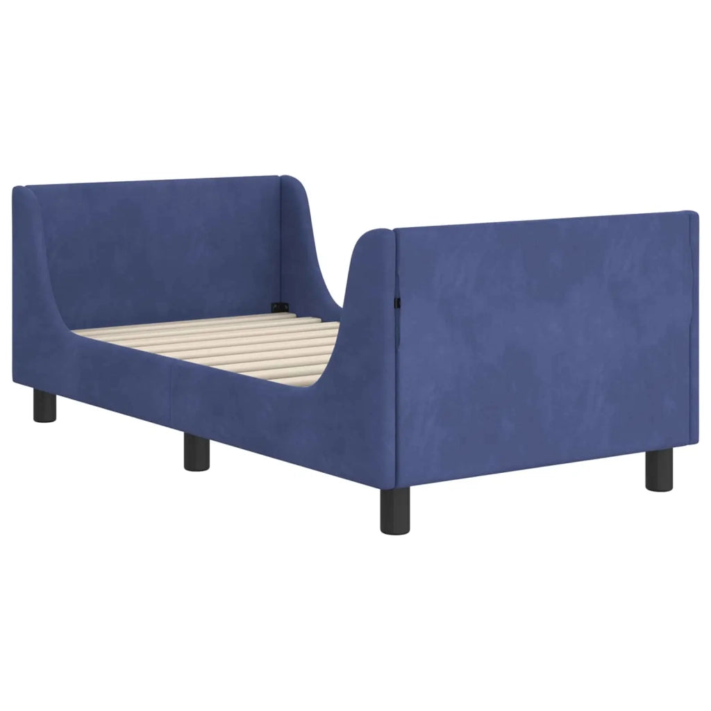 Struttura letto bambini con testata Blu Polizia 80 x 160 cm