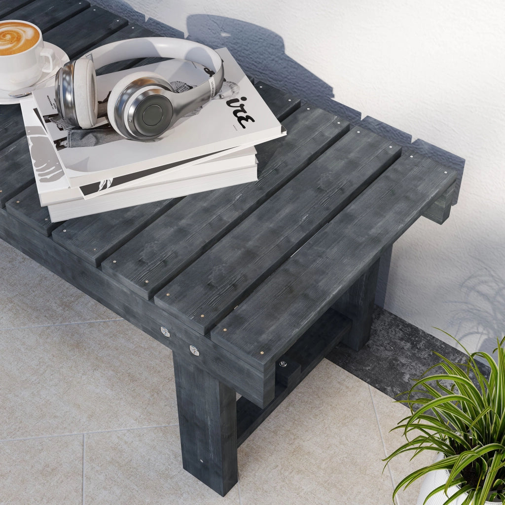 Panchina da Giardino a 2 Posti 110x38x35 cm Impermeabile in Legno di Abete Grigio