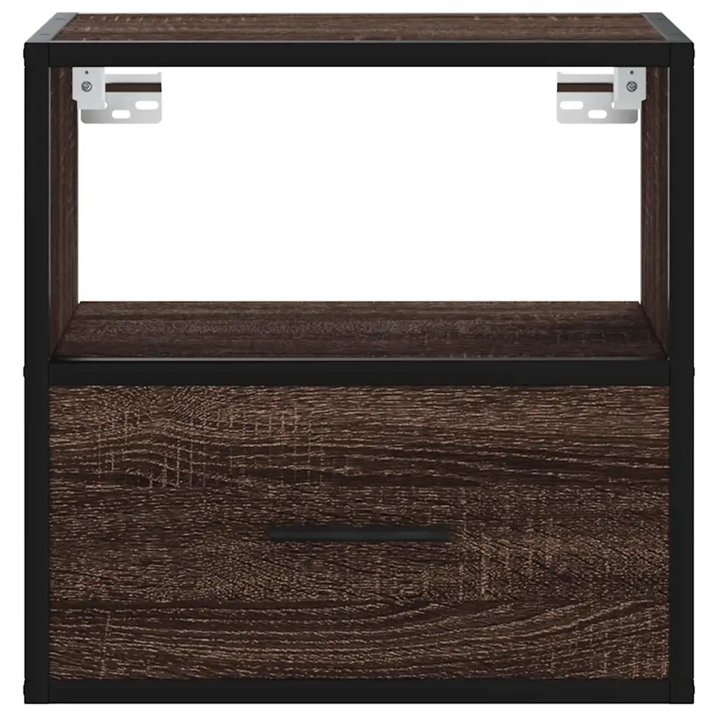 Comodino a Muro Rovere Marrone 40x31x39,5 cm 848742