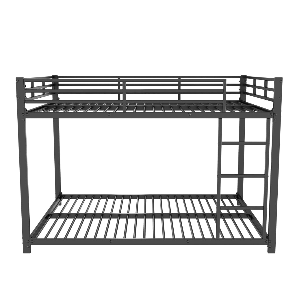 Letto a castello per bambini 140x200 cm in metallo nero con reti a doghe