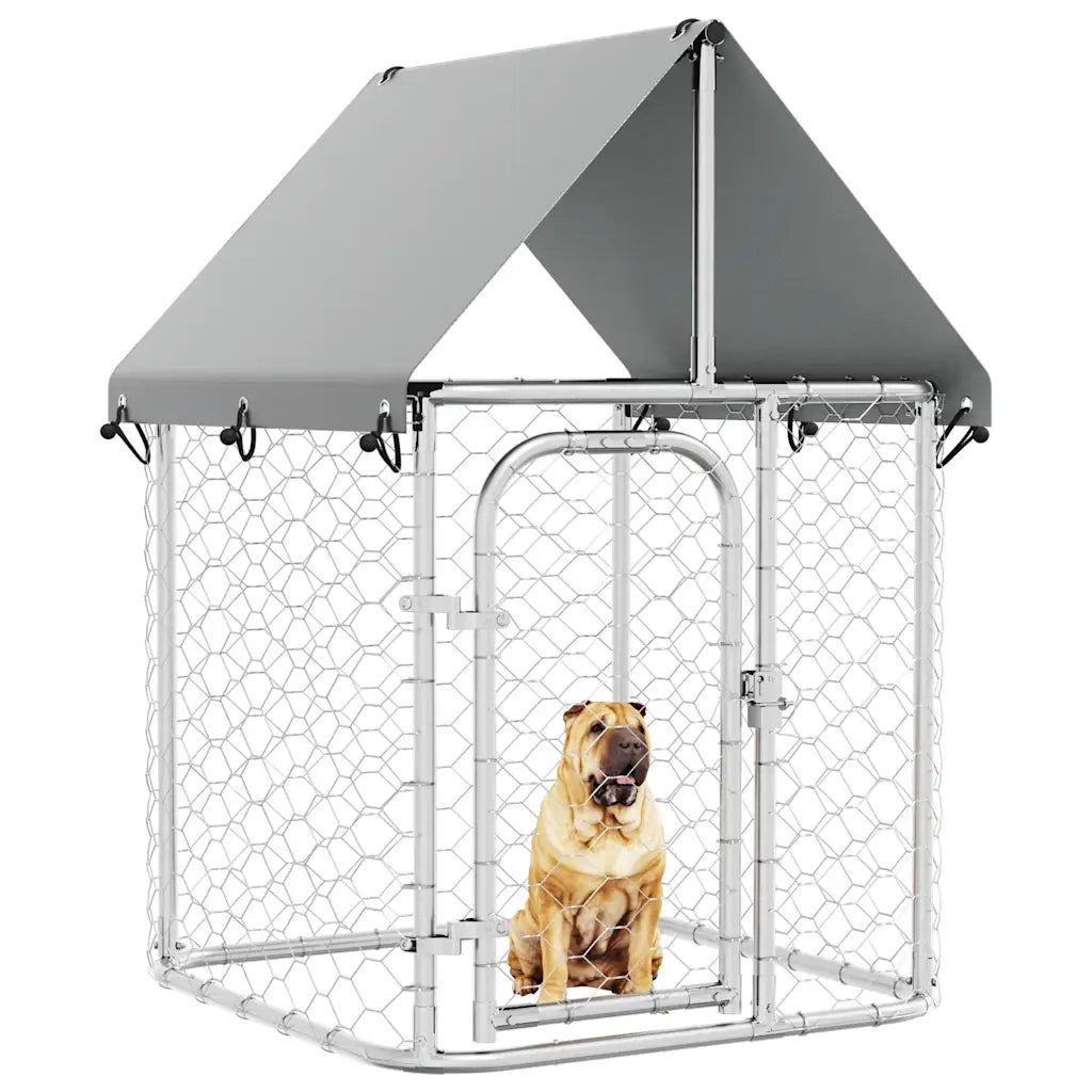 Gabbia per Cani da Esterno con Tetto 100x100x150 cm cod mxl 53574