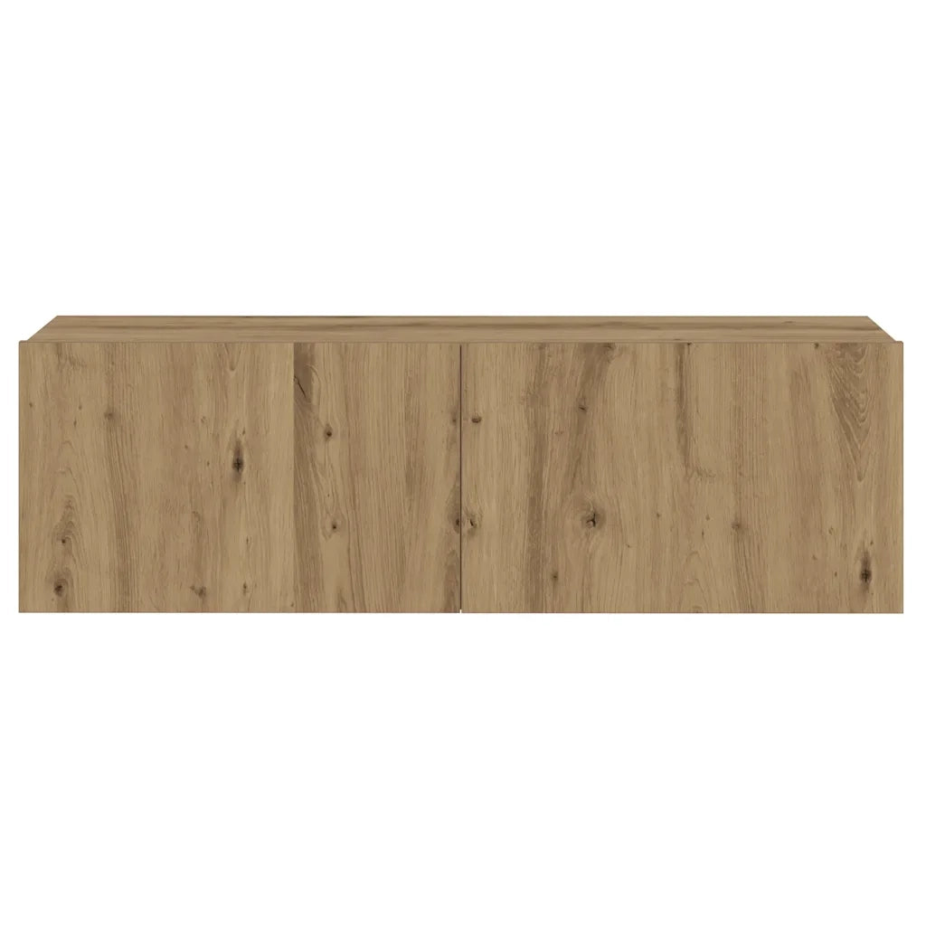 Mobili TV a Parete 3 pz Rovere Artigianale in Legno Multistrato 3328966
