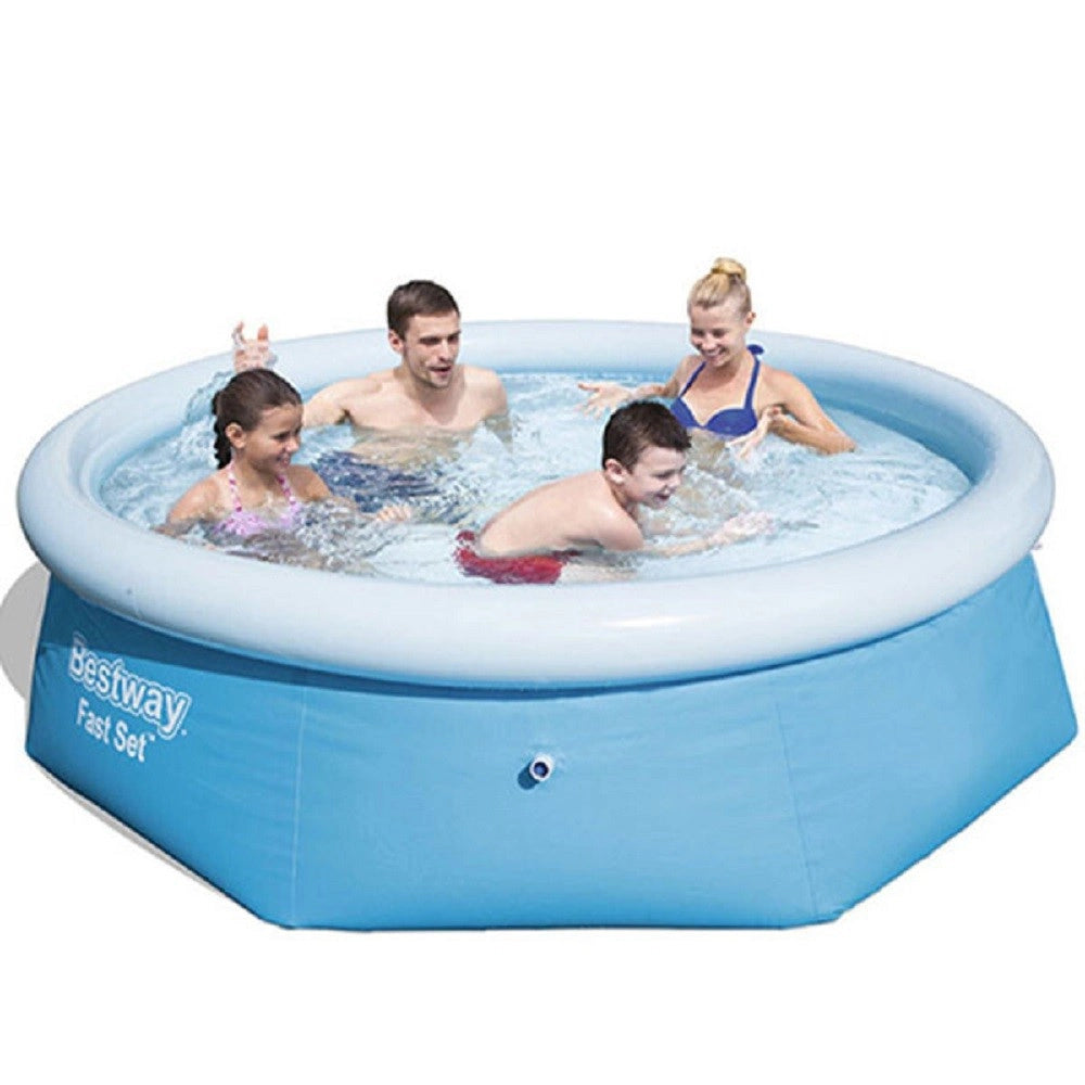 Trade Shop - Piscina Gonfiabile Fast Set ø244x61cm Rotonda Per Famiglie Giardino Estate 57448 -