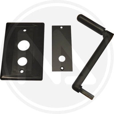 KIT MANIGLIA + PLACCA PER ARGANO A FUNE PER TAPPARELLA MM. 85X133H