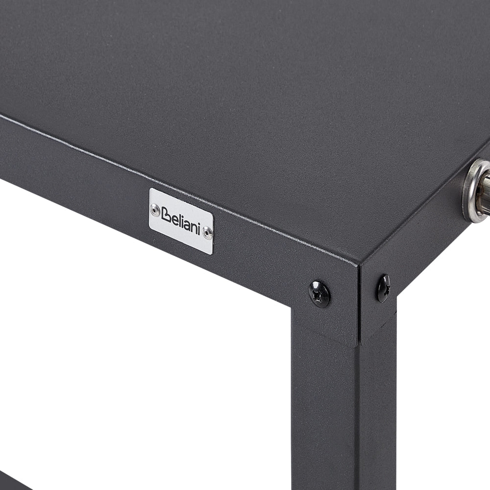 Carrello da giardino per servire all'aperto Carrello da cucina in acciaio nero con ruote