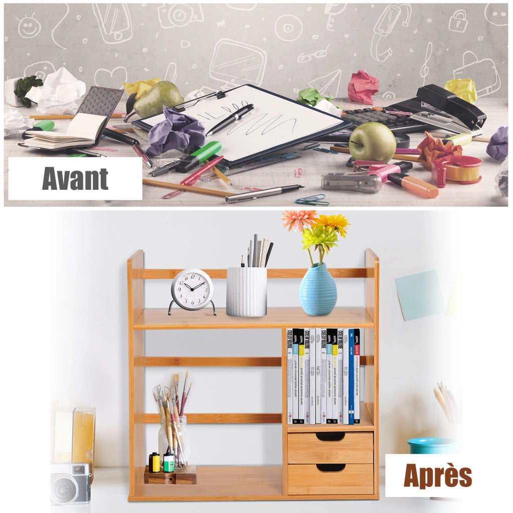 Libreria scaffale divisorio in bamb¨´ naturale ¨C Minimal ¨C 80x30x180