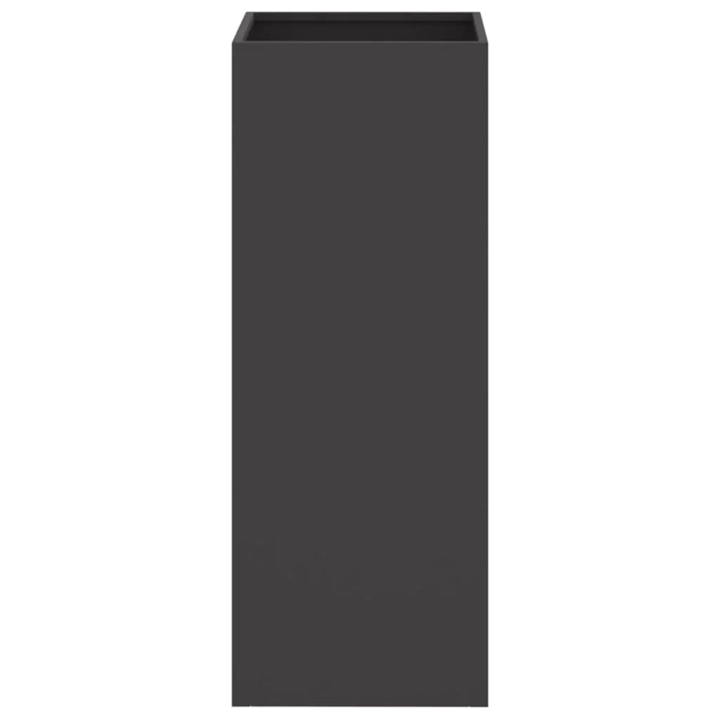 Fioriera rialzata per piante fiori terrazza giardino 32 x 29 x 75 cm acciaio nero 02_0037503