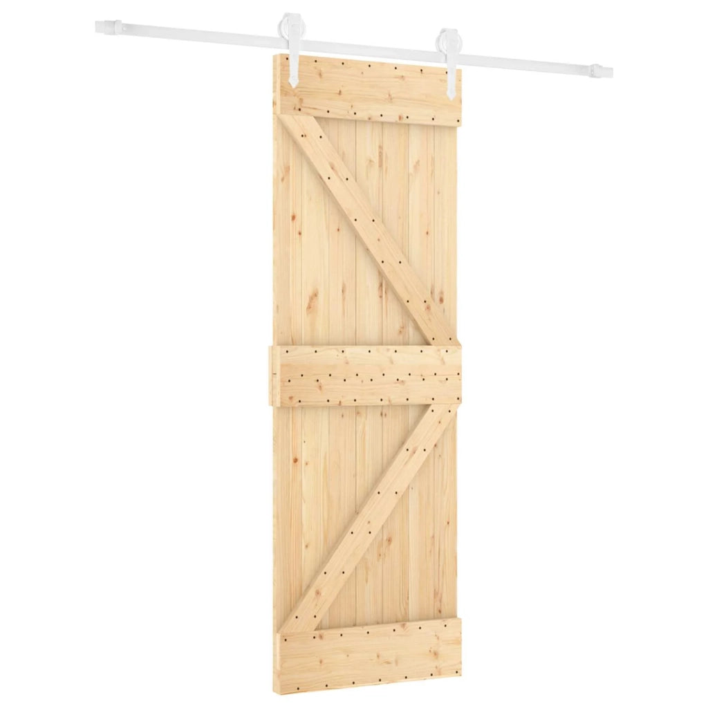 Porta scorrevole Naturale e Bianco 70 x 210 cm 3445170