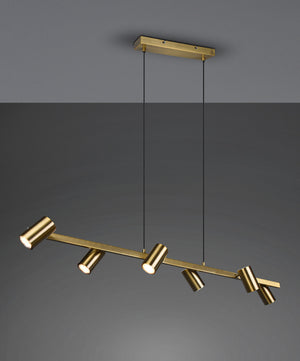 Lampada a Sospensione da Interno Attacco GU10 in Metallo Ottone anticato