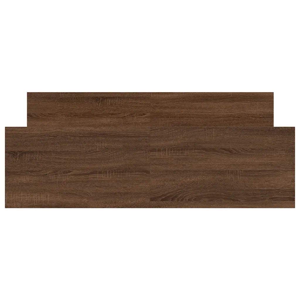 Giroletto con Testiera e Pediera-Struttura Letto Rovere Marrone 120x190 cm