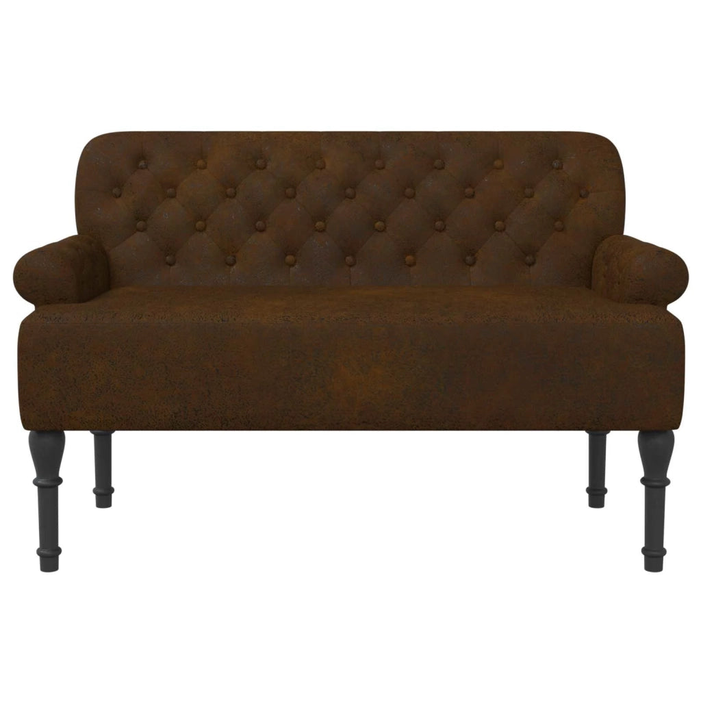 Loveseat con bottoni imbottiti Marrone 120 x 65 x 78 cm 42041839