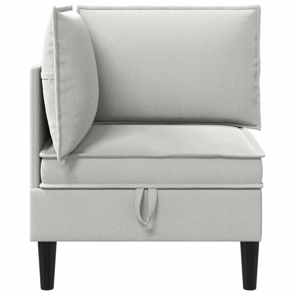 Divano Angolare con Storage Grigio chiaro Velluto 42027091