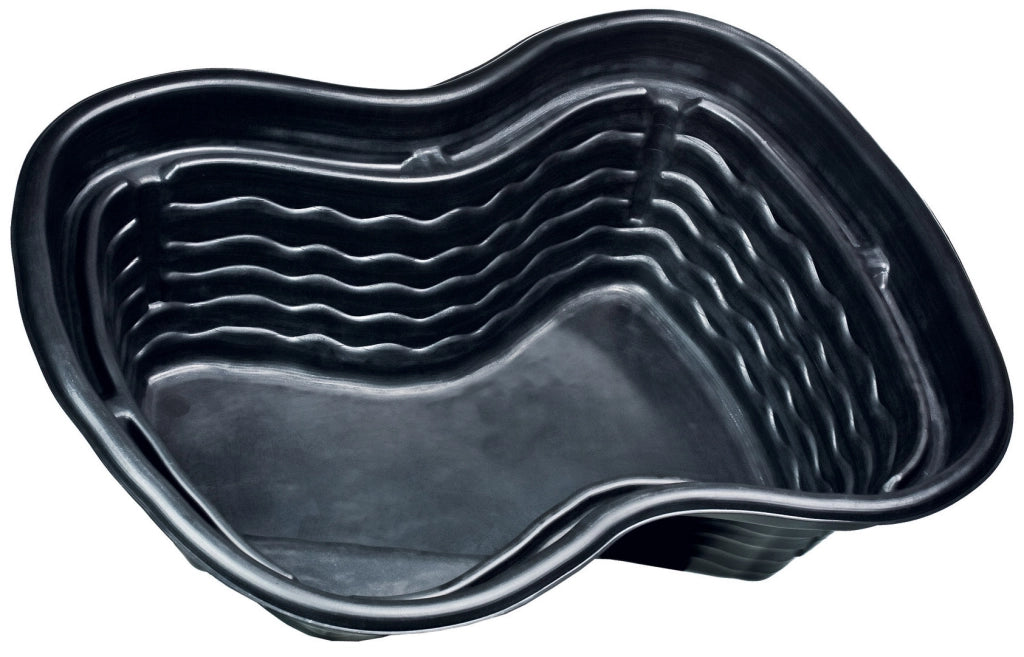 Laghetto Artificiale Termoformato in PE 124x90x58 cm 250 Litri Nero