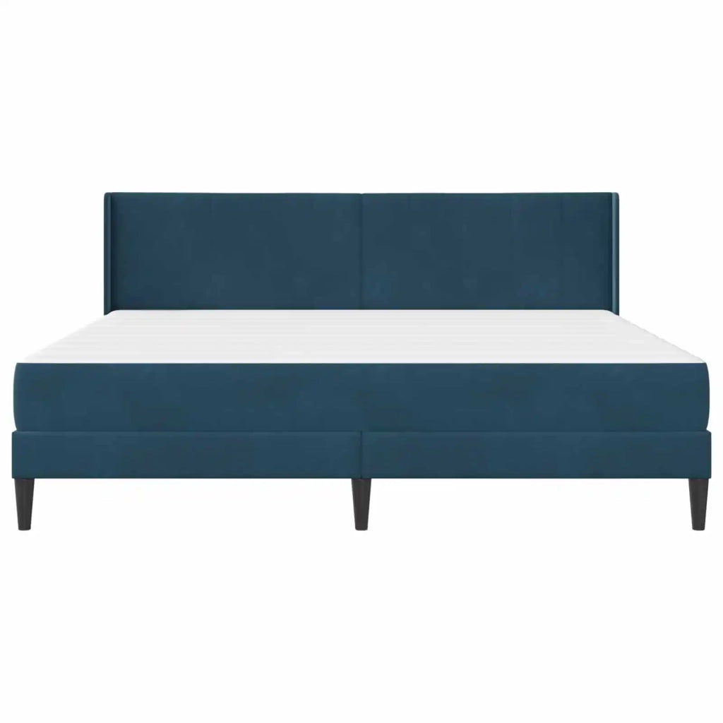 Struttura letto con materasso Blu 200 x 200 cm Velluto 3414890