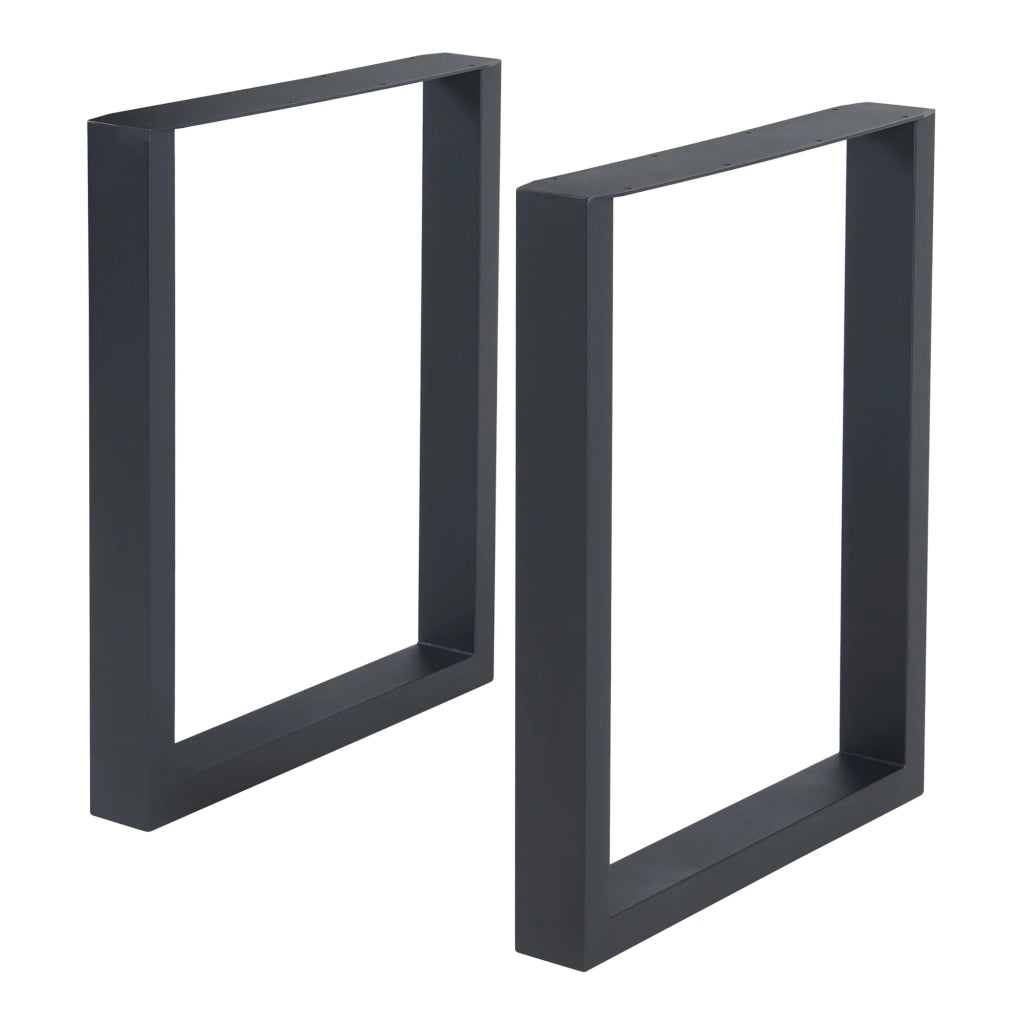 Set di 2 gambe per tavolo mobili moderni design originale fai da te acciaio 72 x 60 cm nero 03_0009681