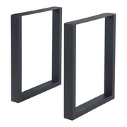 Set di 2 gambe per tavolo mobili moderni design originale fai da te acciaio 72 x 60 cm nero 03_0009681