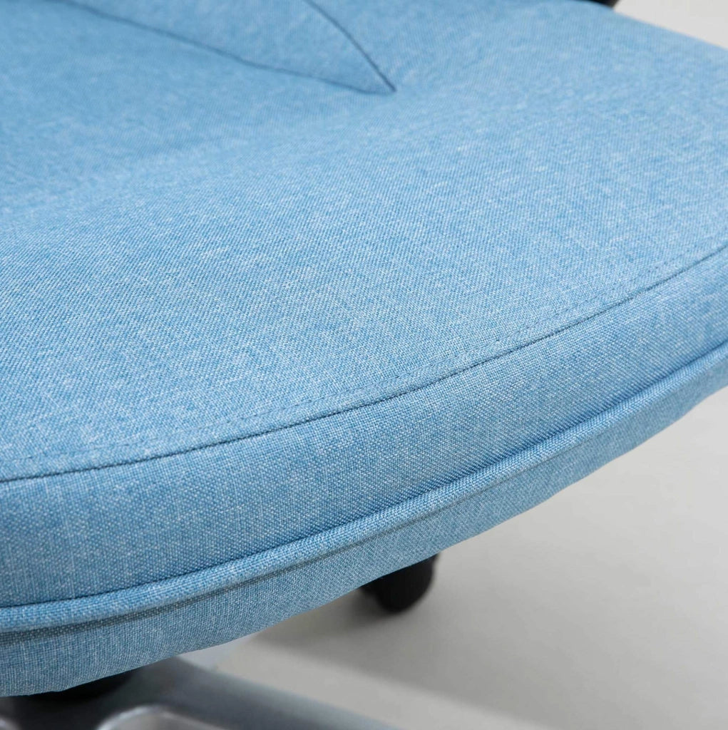 Sedia da ufficio ergonomica azzurra regolabile