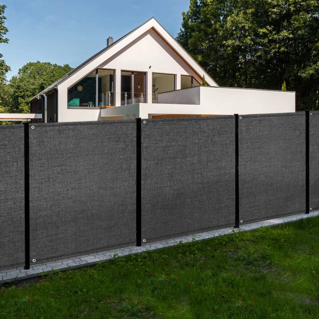 IDMarket - Rete ombreggiante 1,5x10m, telo rotolo per recinzione giardino 150g/m², grigio
