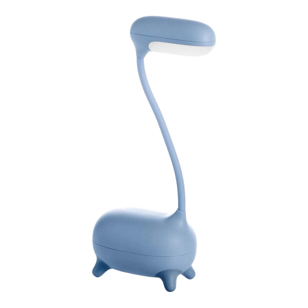 Lampada da Comodino per Bambini Design Giraffa Collo Pieghevole 360° Blu SINKI