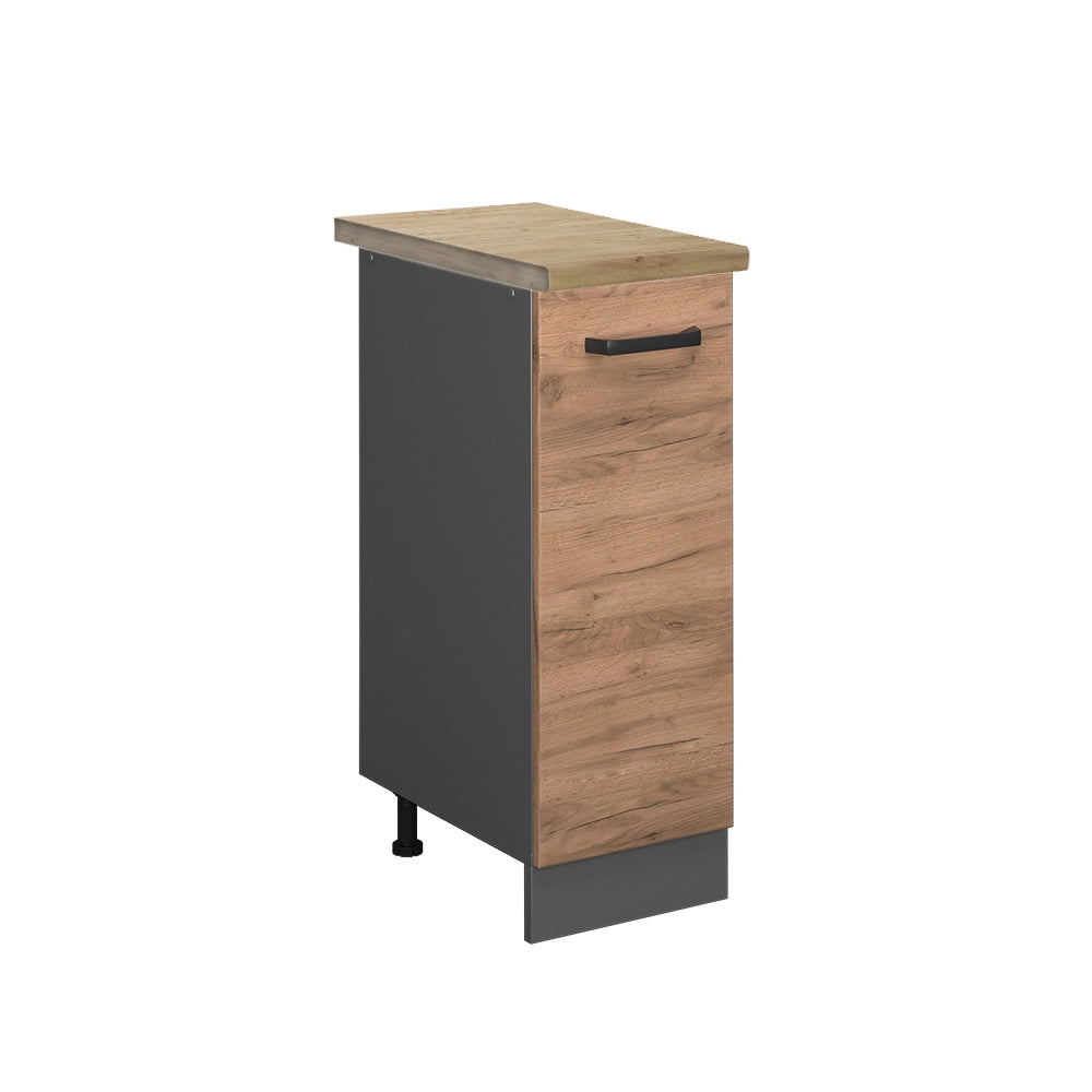 Armadio cucina dispensa alto R-Line Rovere dorato/Antracite 30 cm, PL Rovere Vicco