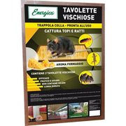 TRAPPOLA TOPI ADESIVA AROMATIZZATA ENERGICA - CM 28X19 CF=PZ 2- 12 confezioni