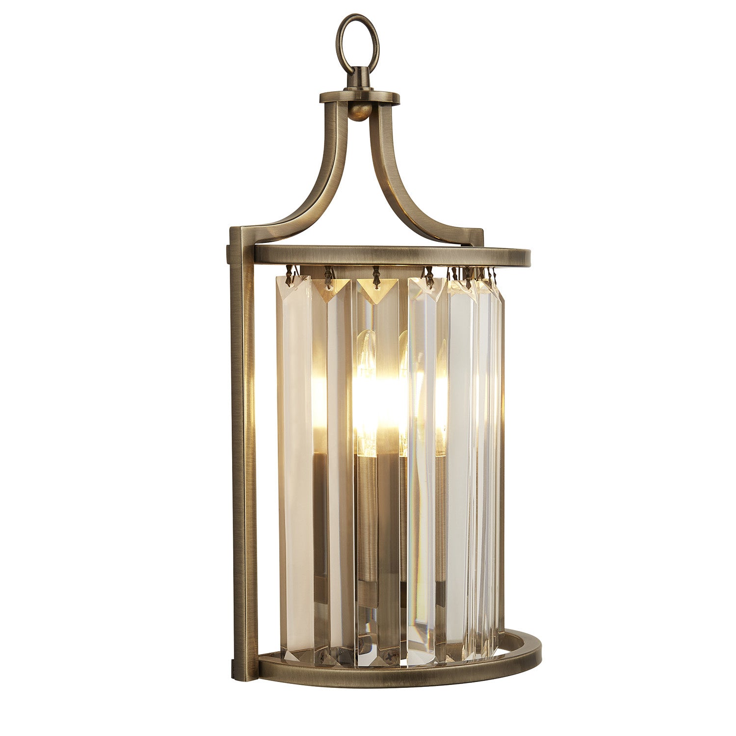 Applique Contemporanea Victoria Acciaio Adjustable Vetro 1 Luce E14