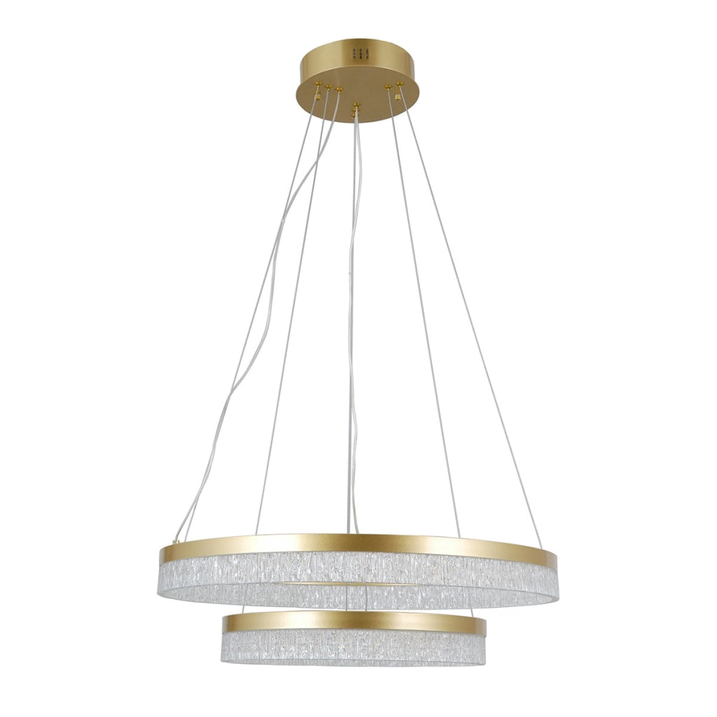 Lampada sospesa Pantal 2 luci oro LED integrato Italux