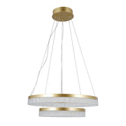 Lampada sospesa Pantal 2 luci oro LED integrato Italux