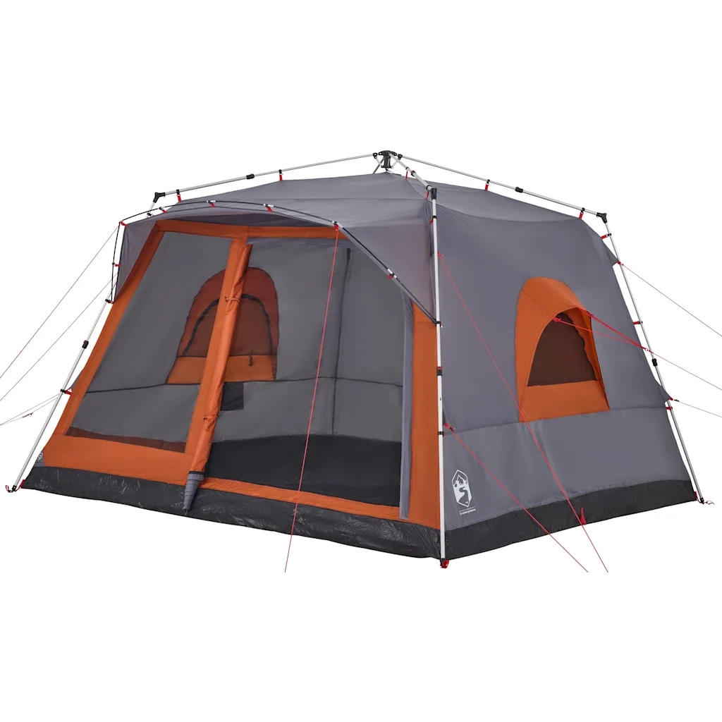 Tenda Familiare 7 Persone Grigio e Arancione a Rilascio Rapido 4004218