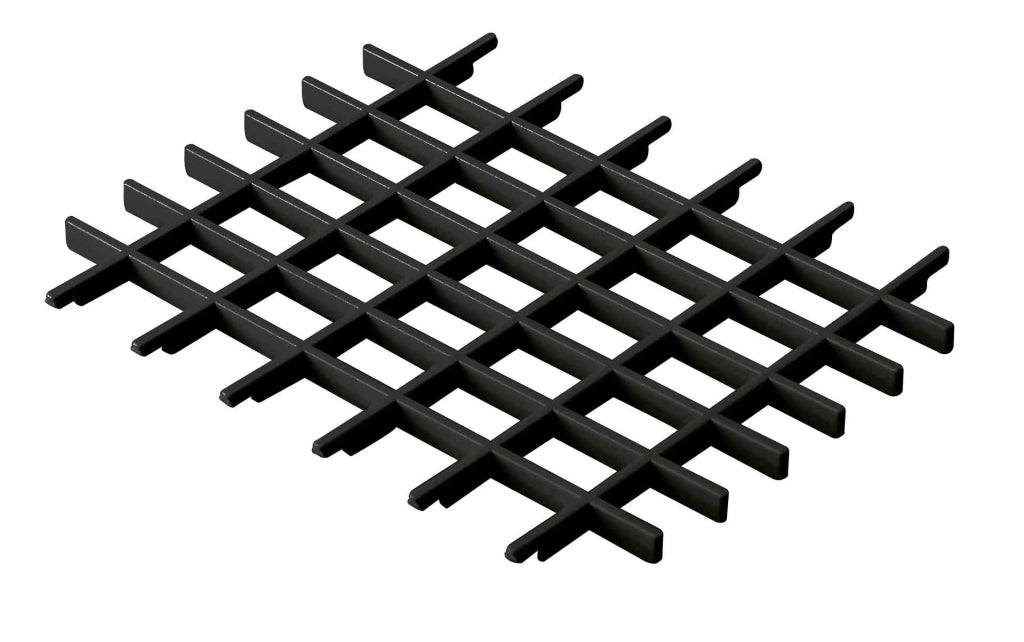 PILOZZO da muro in PP - Dim: 55 cm - Completo di GRIGLIA appoggiatutto - CR - Colore: NERO LUCIDO
