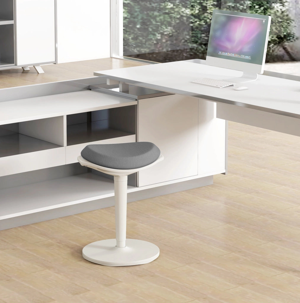 Sgabello ergonomico da ufficio regolabile grigio