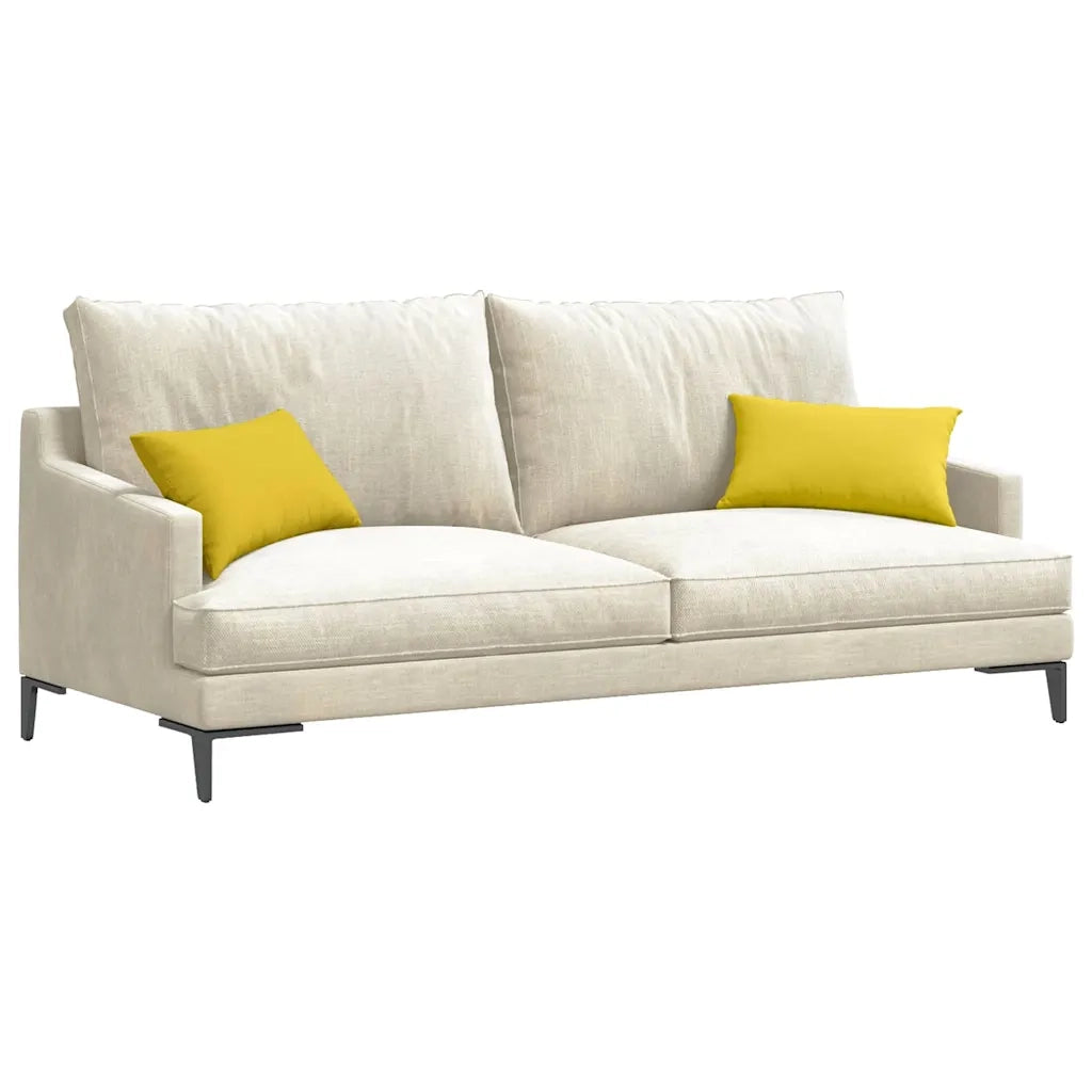 Cuscini da Divano 2 pz | Cuscini per sedie Giallo Chiaro 50 x 30 cm Tessuto