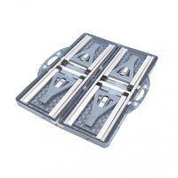 Set Tavolo Pieghevole con 4 Sgabelli da Campeggio in Alluminio Grigio