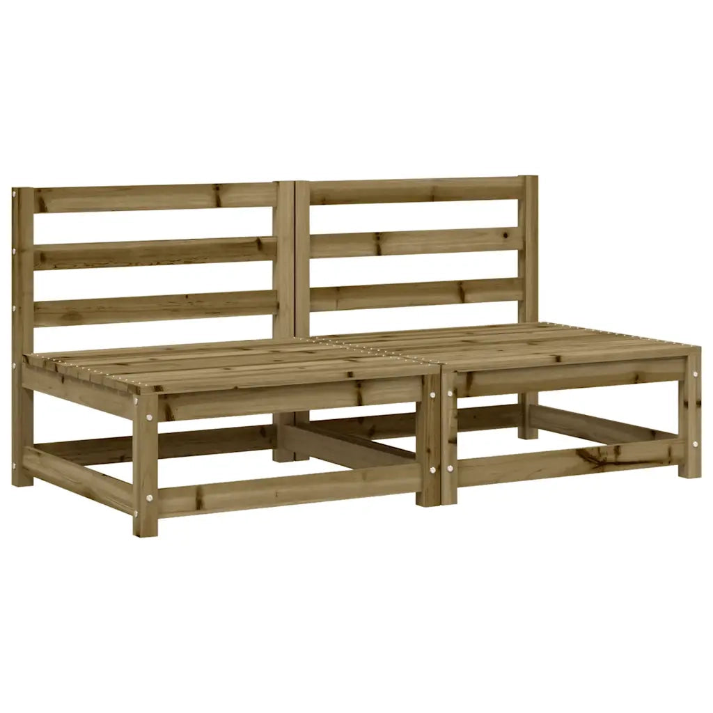 Divani Giardino Senza Braccioli 2pz 70x70x67 cm Pino Impregnato 837927