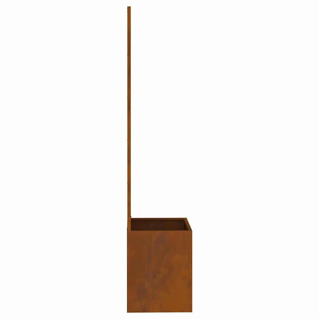 vidaXL Vaso da Giardino con Pannello Decorativo Ruggine 50 x 140 cm