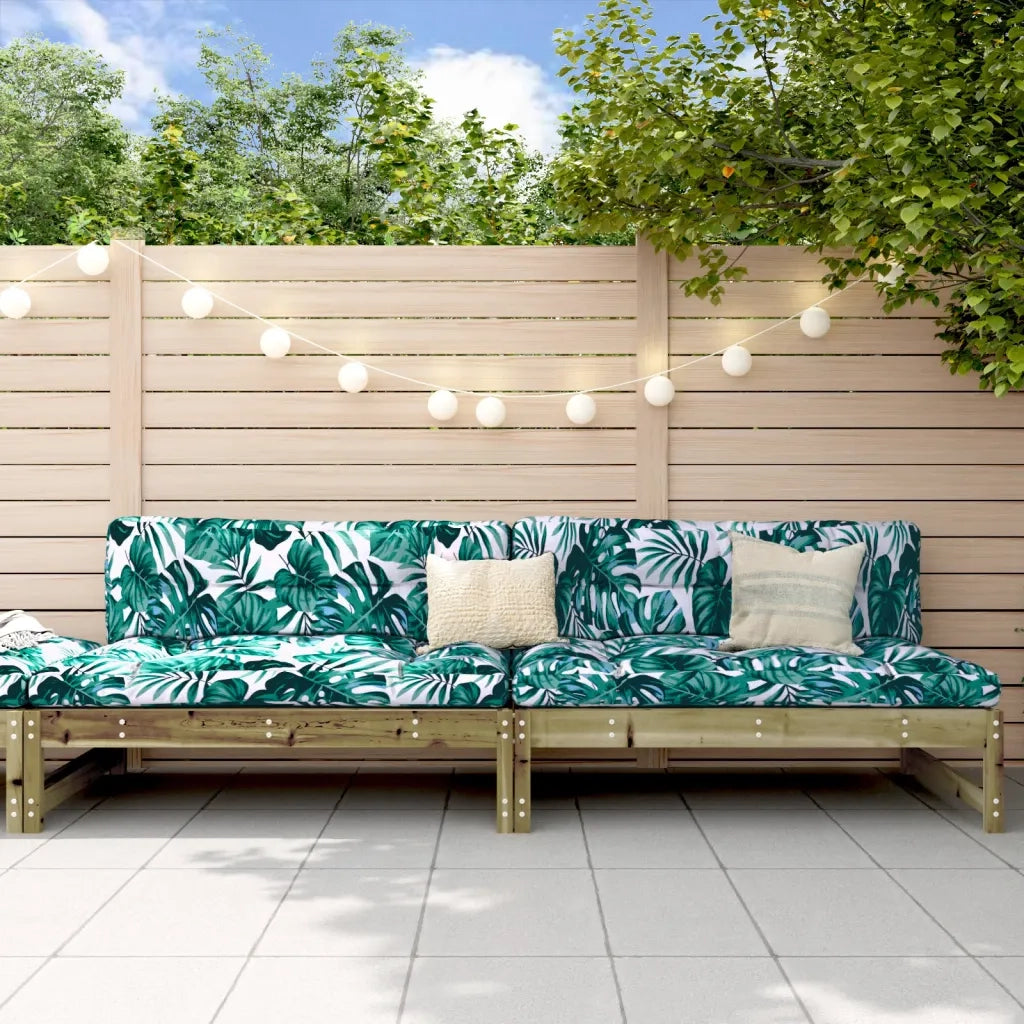 Divano componibile-Divani Centrali da Giardino 2pz 120x80 cm Legno Impregnato Pino