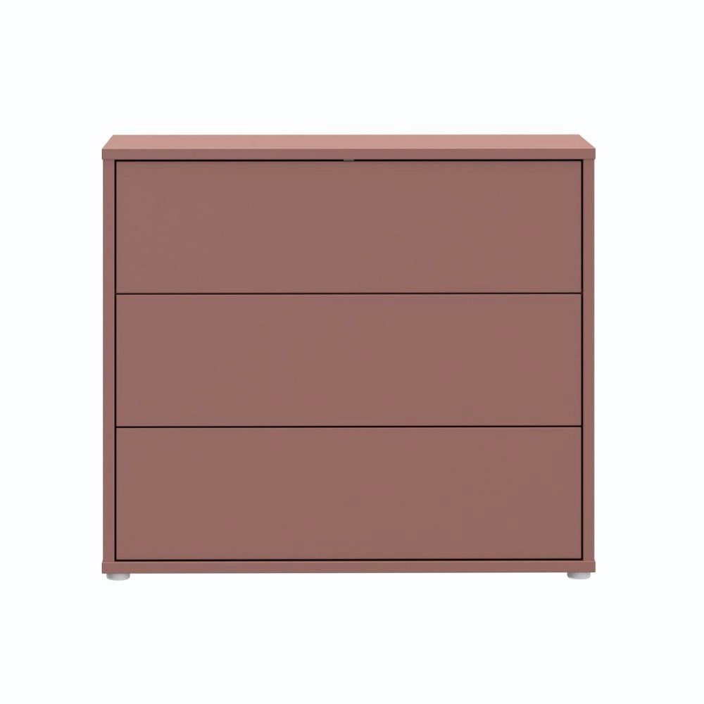 Cassettiera Medea 3 cassetti in colore terracotta