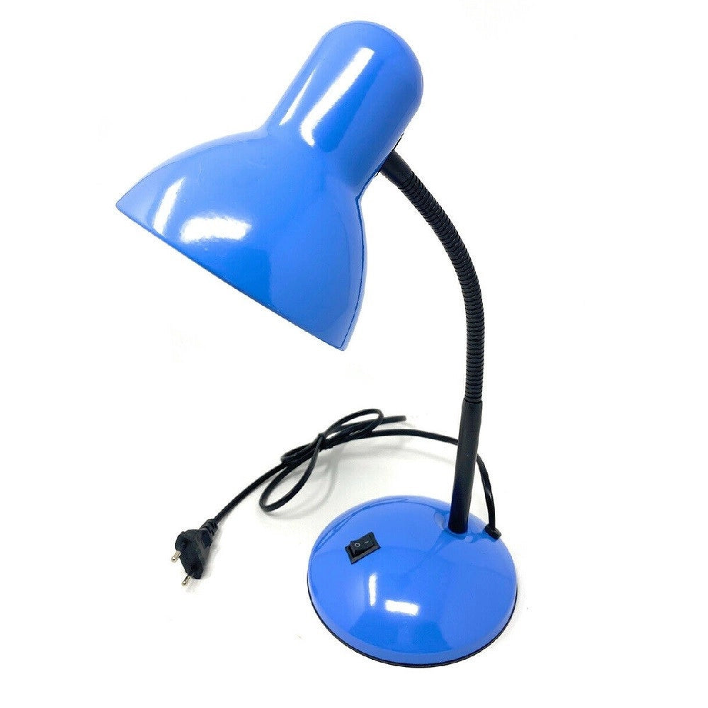 Trade Shop - Lampada Da Scrivania Con Braccio Flessibile Luce Lume Tavolo Per Cameretta Color - Blu