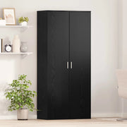 Credenza-Buffet-Armadio da cucina Rovere nero 80 x 39 x 178 cm Legno multistrato