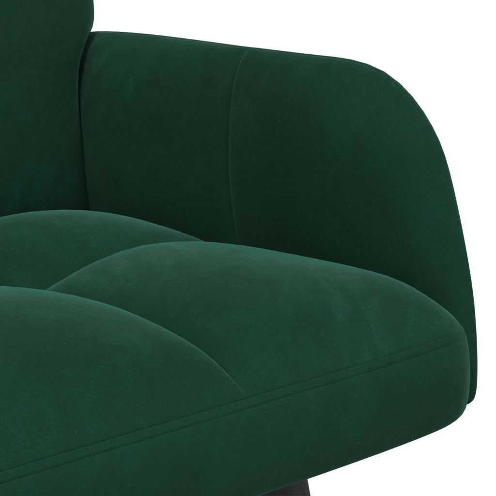 Sofa a Due Posti Verde Scuro 115 x 61 x 87 cm Velluto 42028942
