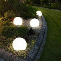 Lampada a palla da giardino in resina Lampade da terra a sfera luce bianca 300mm
