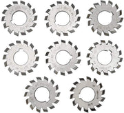Tandwielsnijder 8-delig - Alta Velocità Snodo in Acciaio - Strumento Industriale - Dimensioni Uniformi - Buon Raggio di Taglio - Frese con Tandem