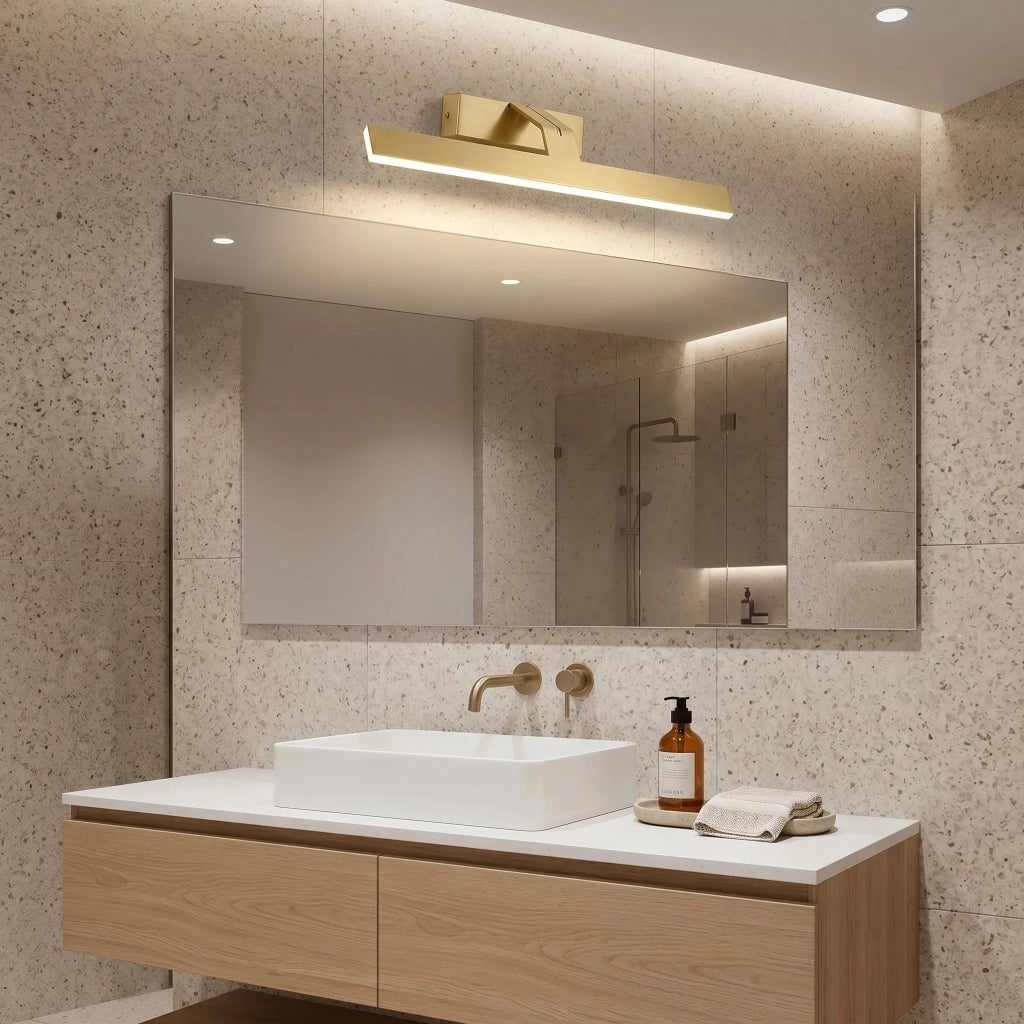 Applique Da Bagno Led Swe007-1w 43cm Brush Gold