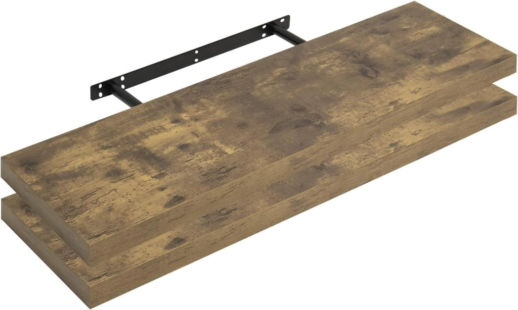 Mensola da Parete, Mensola da Muro, Legno MDF, Set di 2, per Cucina, Bagno, Soggiorno, ECC RG9318hov-2